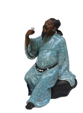 石湾公仔陶瓷大师李白家居装饰