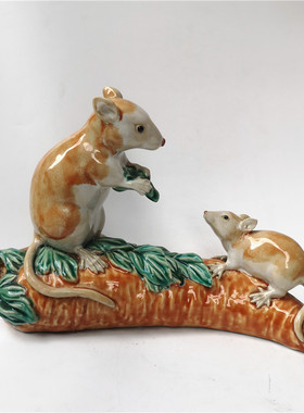 陶瓷公仔摆件生肖鼠客厅桌面