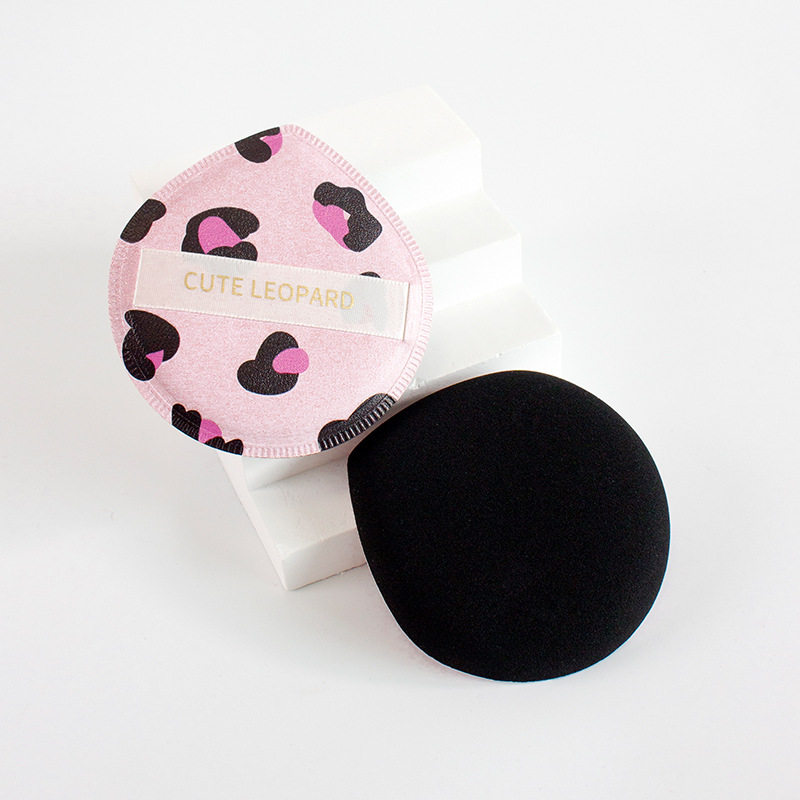 豹纹粉棉花糖气垫粉扑 干湿两用 粉底液专用三角形海绵美妆蛋粉扑