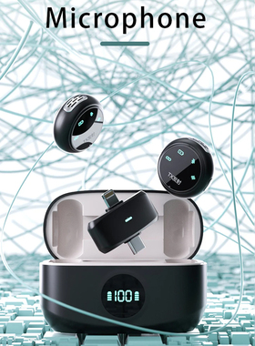 Wireless Lavalier Microphone for IOS Android Vlog 磁吸麦克风