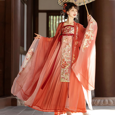 南巷瑾夏唐制汉服重工刺绣齐胸裙