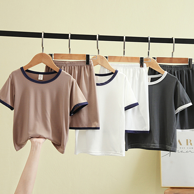 欣淇果莫代尔纯棉夏季儿童睡衣套