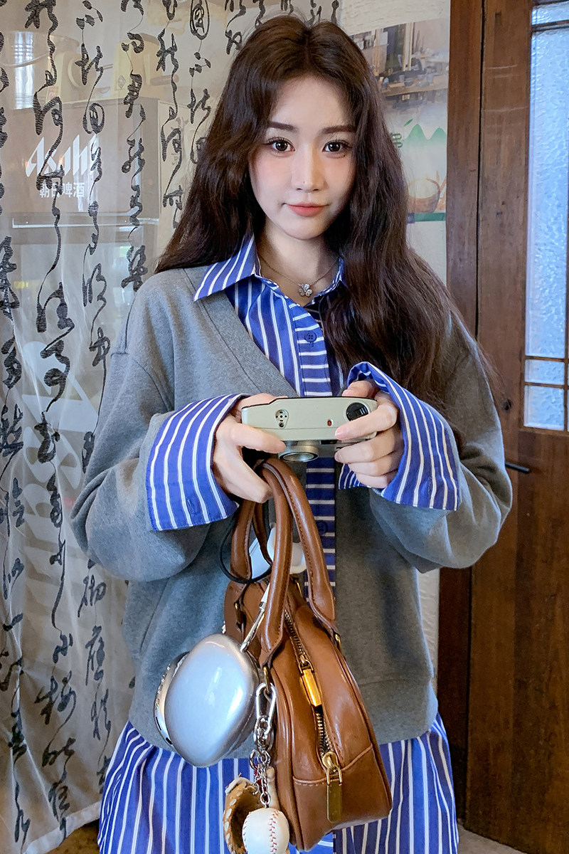 【现货】条纹拼接外套S635P145K218,女装短外套,2C321