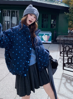 【主推】退货率低 袖子可脱卸送披巾】波点羽绒服D9998 P255 K378