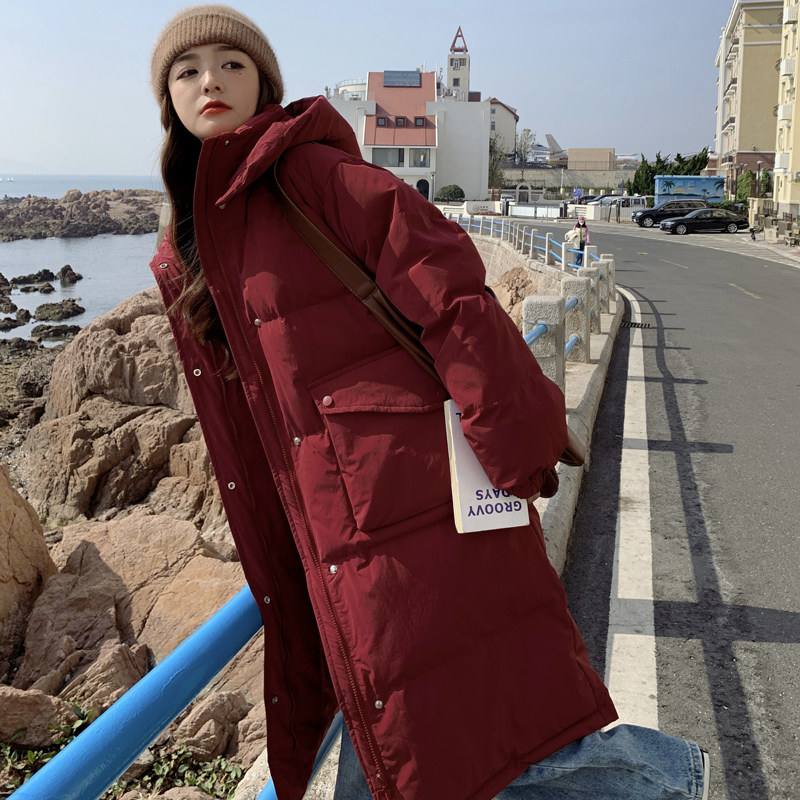 新品 现货 新年圣诞红 加厚长款羽绒服262-D957 P185 K268图片