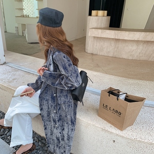 新品【出货中】【新工艺】植绒牛仔长款西服Q656 P175 K268，女装短外套，沁古纱衣