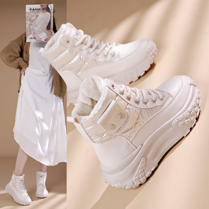 【防寒】雪地靴女2024冬季防水防滑加绒短靴加厚保暖棉鞋女CY-033