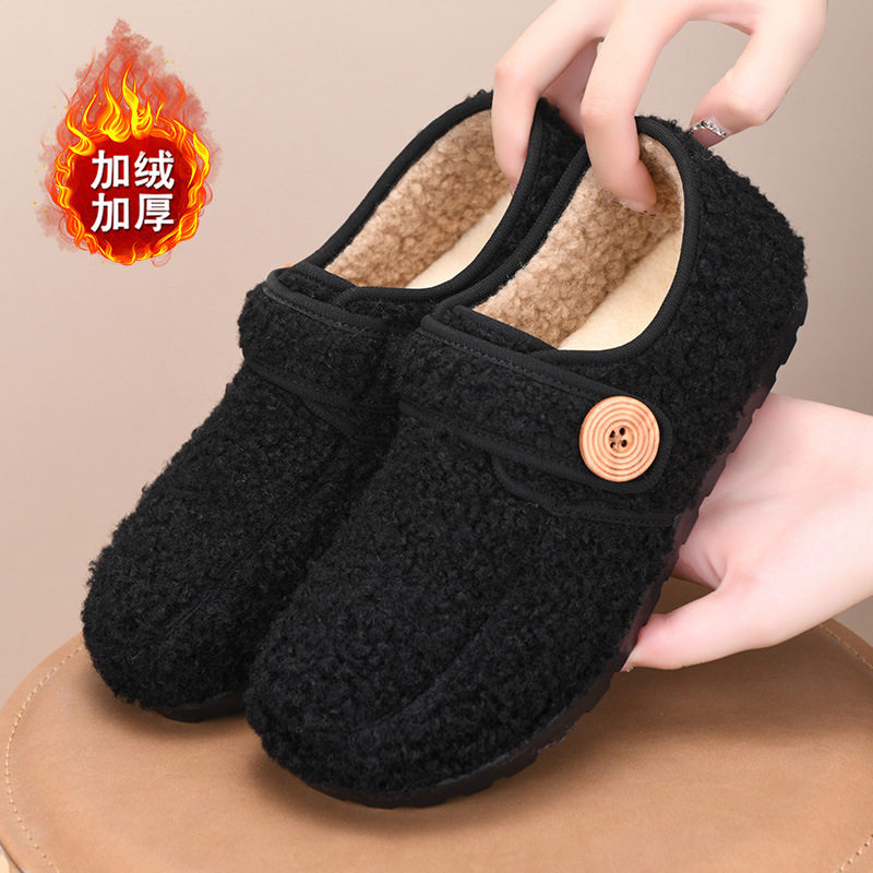 复古加绒平底女棉鞋老北京布鞋软底妈妈鞋圆头加绒保暖居家豆豆鞋,女鞋,棉鞋,淘宝优惠券,粉丝福利购,淘宝优惠卷