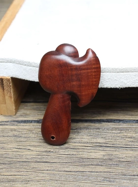 雷击枣木斧头挂件吊坠道家法器随身配饰老料深色精雕手工打磨