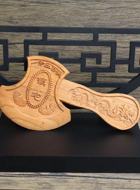 精品雷击桃木礼品斧子泰山桃木摆件斧子雕刻斧子挂件吊坠