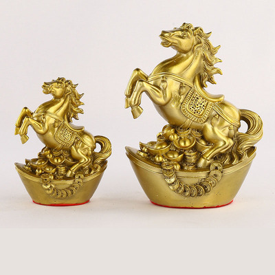 黄铜十二生肖摆件全套元宝鼠牛虎属兔龙蛇马羊猴鸡铜狗猪工艺礼品