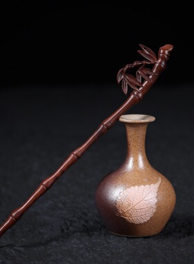 雷击木枣木竹节发簪木质簪子发钗古装汉服简约现代古风盘发丸子头