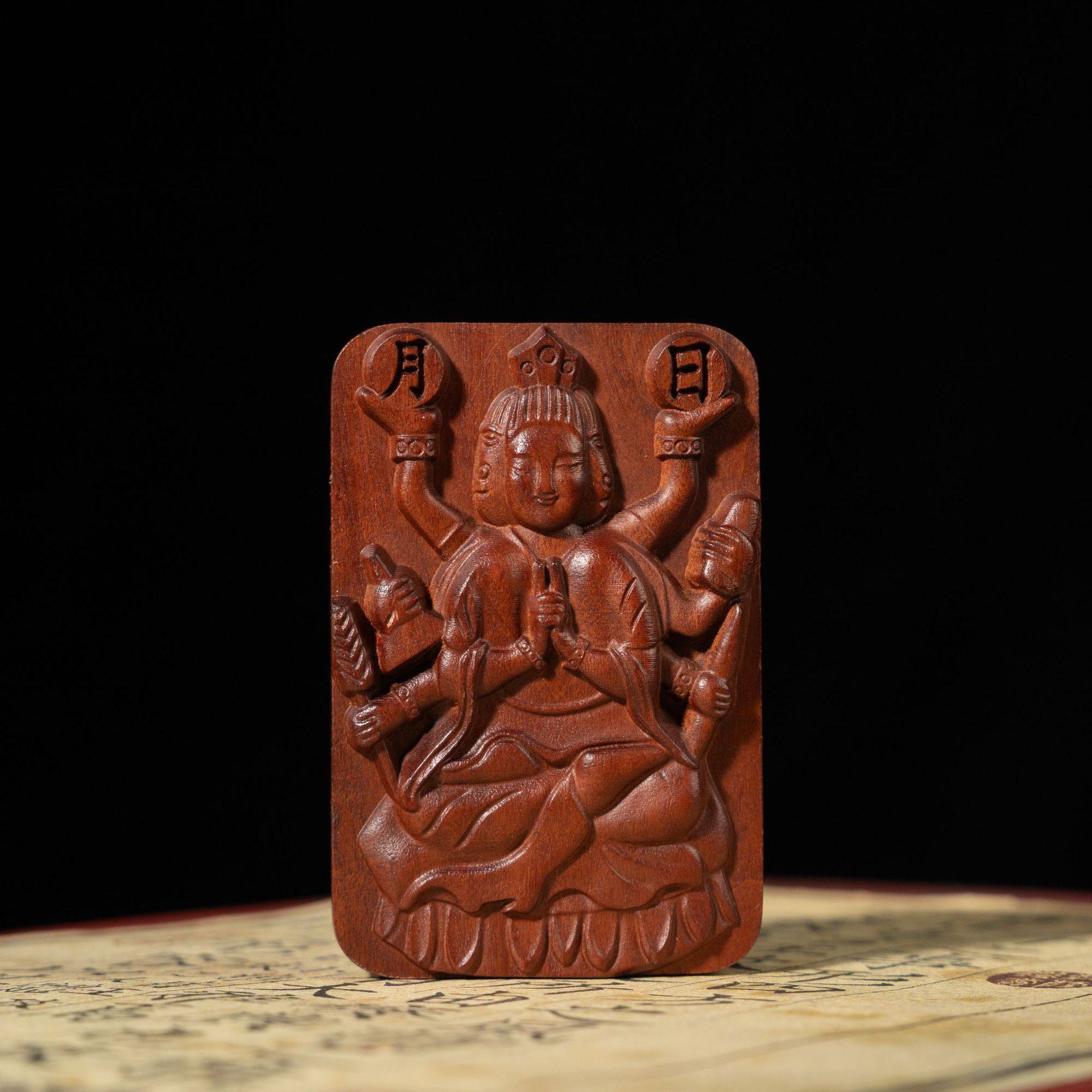 雷击木枣木斗姆元君道家挂件吊坠手工雕刻立体浮雕牌子道家法物,家居饰品,国学摆件,淘宝优惠券,粉丝福利购,淘宝优惠卷