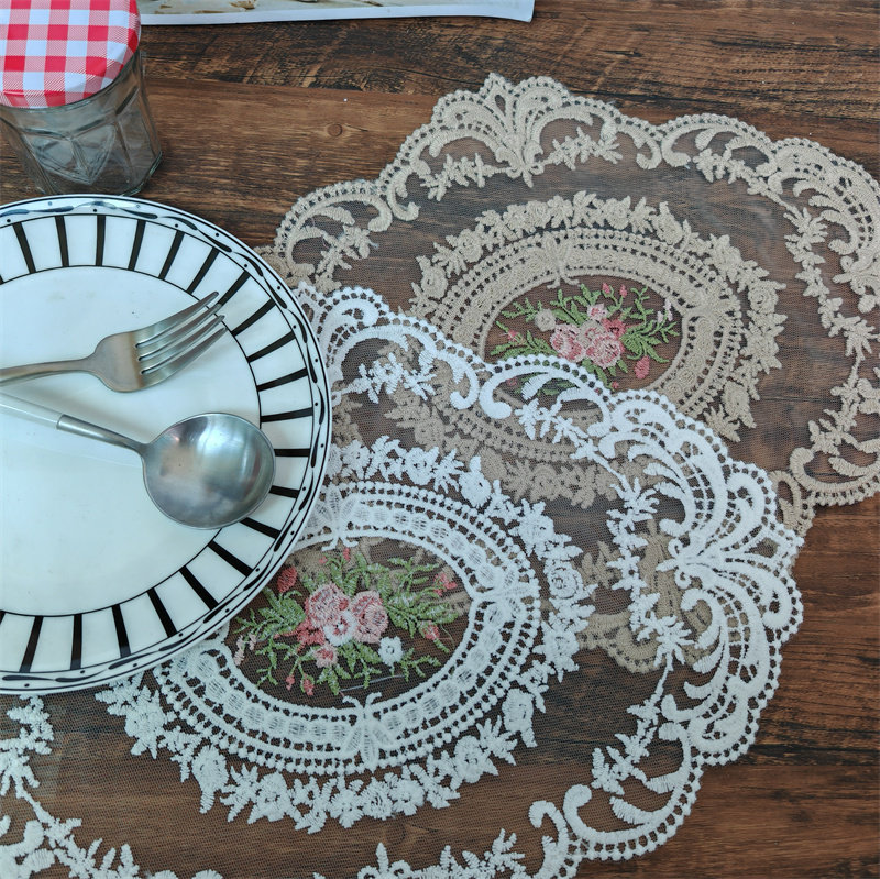 ins复古法欧式宫廷风蕾丝餐垫绣花装饰布艺花瓶托盘垫子拍照背景,居家布艺,餐垫,淘宝优惠券,粉丝福利购,淘宝优惠卷