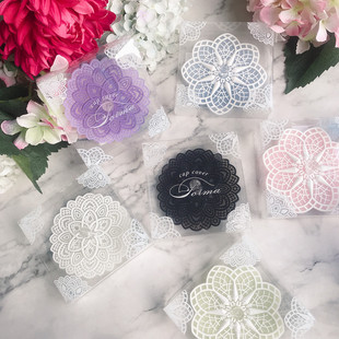 出口日本Francfranc马克杯盖子硅胶水杯盖简约时尚 细花纹FORMA