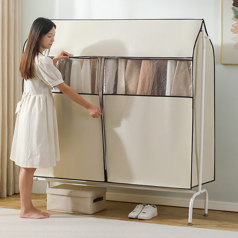 全封闭晾衣架防尘罩带拉链
