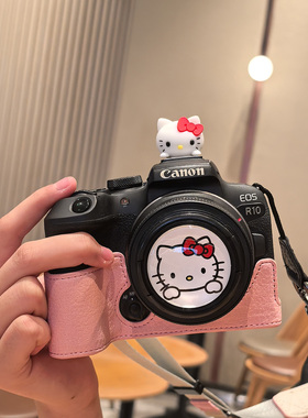 佳能R50保护套R10R62R6二代R8R7RPR52相机包配件皮套粉色R100R50V