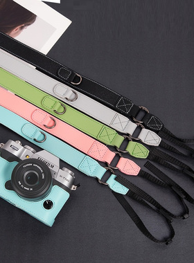 佳能尼康索尼单反相机背带富士XS20 XT5 XH2S XT30微单肩带真皮