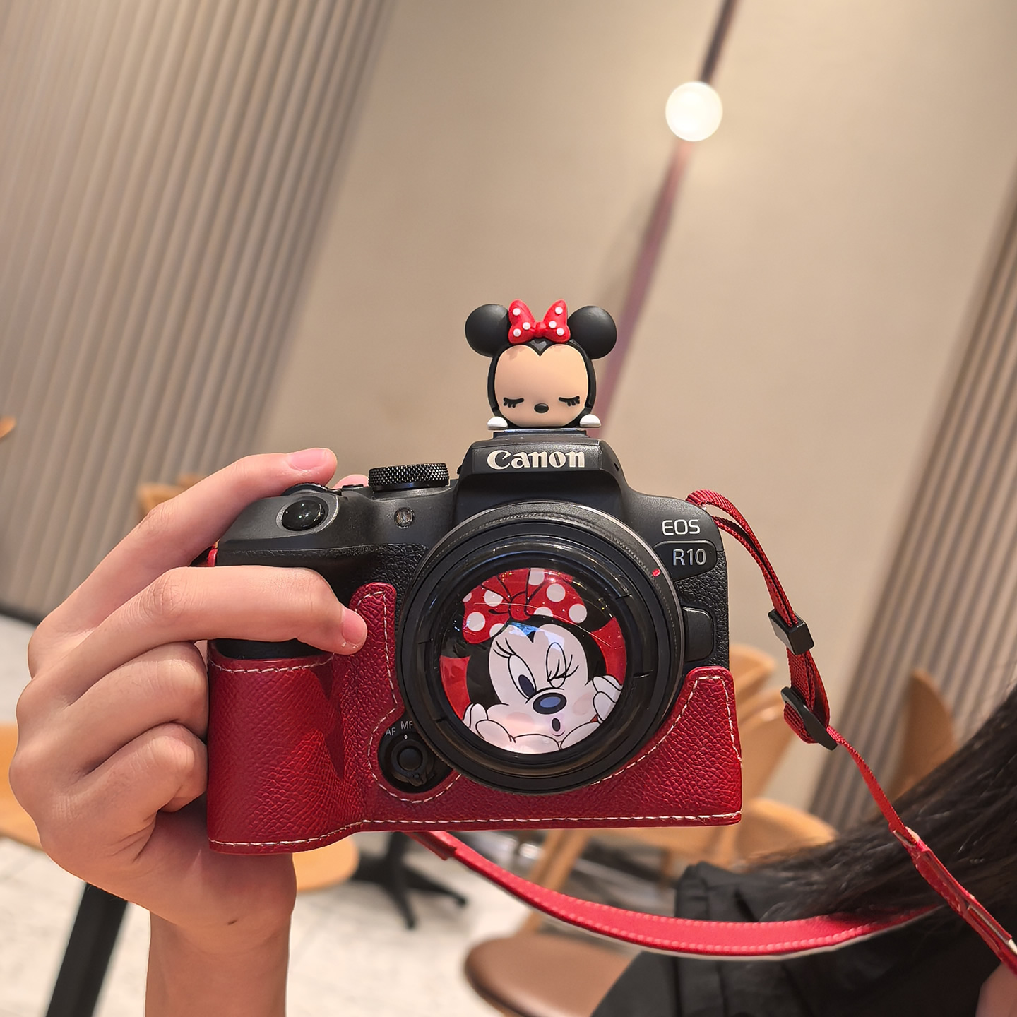 佳能R50保护套R10 R62二代R8 RP壳配件皮套红色适用于R50V相机包