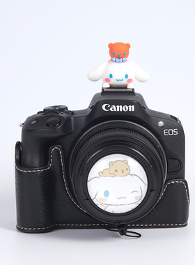 适用佳能R50 相机镜头盖200d 热靴盖m50二代R10小痰盂49mm防丢绳