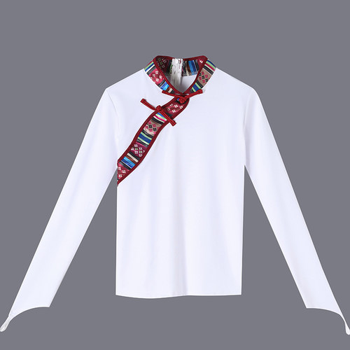 藏族舞蹈演出服装牛奶丝弹力面料