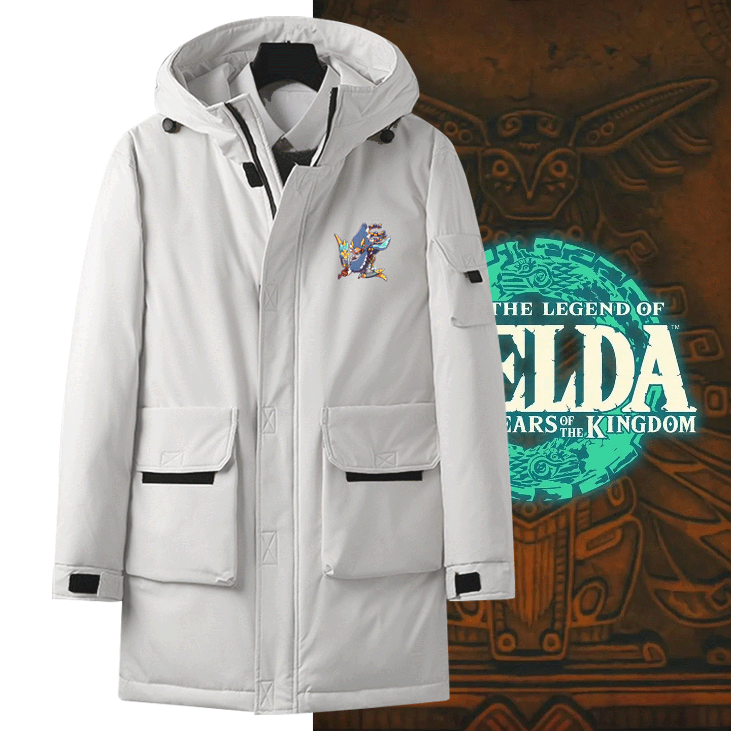 冬季中长款保暖连帽羽绒服