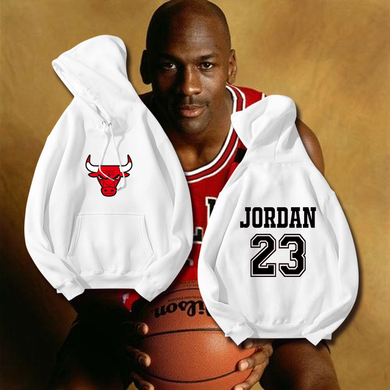芝加哥公牛队乔丹aj23号jordan飞人长袖运动套头连帽