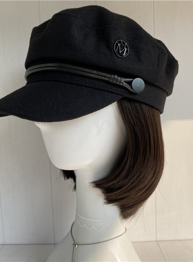 包邮 80%羊毛呢 54-61cm多尺寸大头围小头围显脸小女士复古报童帽