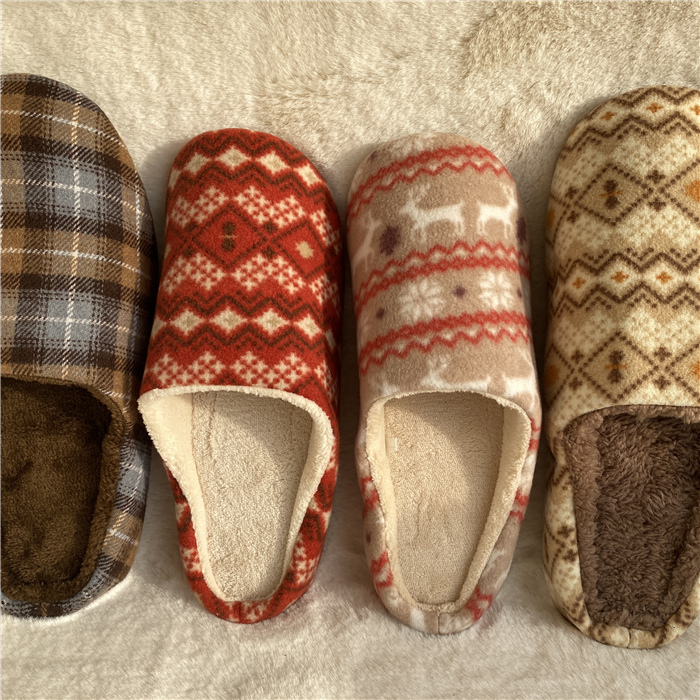 满2双包邮 羊毛加绒男士女士情侣拖鞋 35-44码防滑防水室内居家鞋