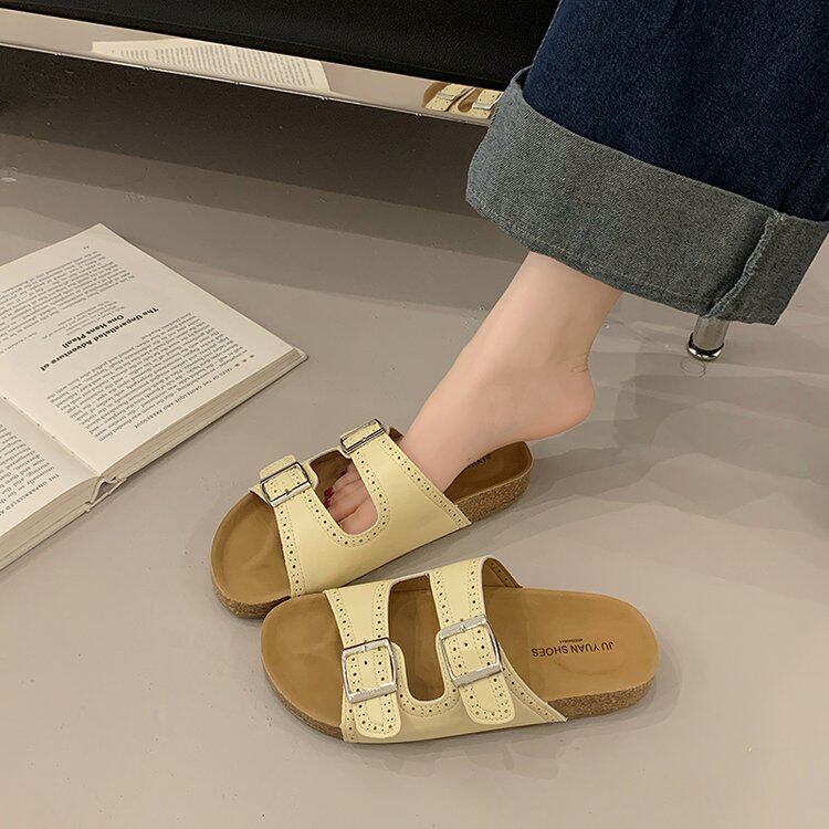 厚底一字拖女夏季外穿2026年新款搭扣防滑百搭休闲勃肯鞋凉拖鞋子