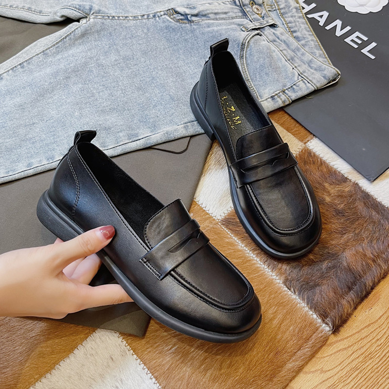 乐福鞋法式复古春秋新款小皮鞋