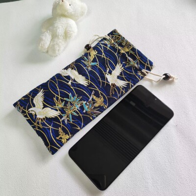 6.8英寸适用荣耀Play8T收纳袋Magic Vs2加绒保暖手机保护套X50棉麻束口布袋子畅玩40防尘袋荣耀90 80 70 pro