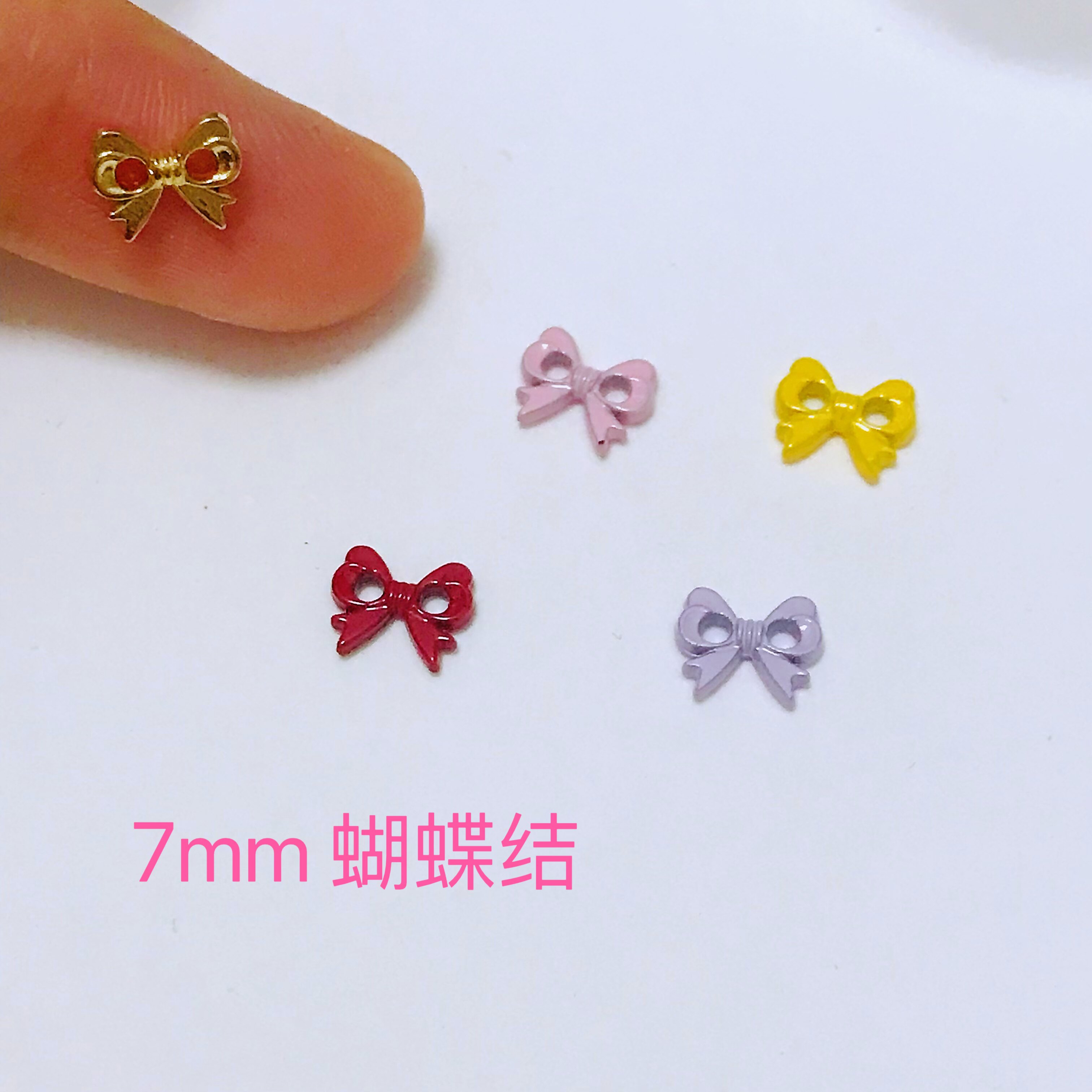 6mm迷你蝴蝶结纽扣娃衣用bjd扣子彩色金属烤漆diy娃娃装饰辅料