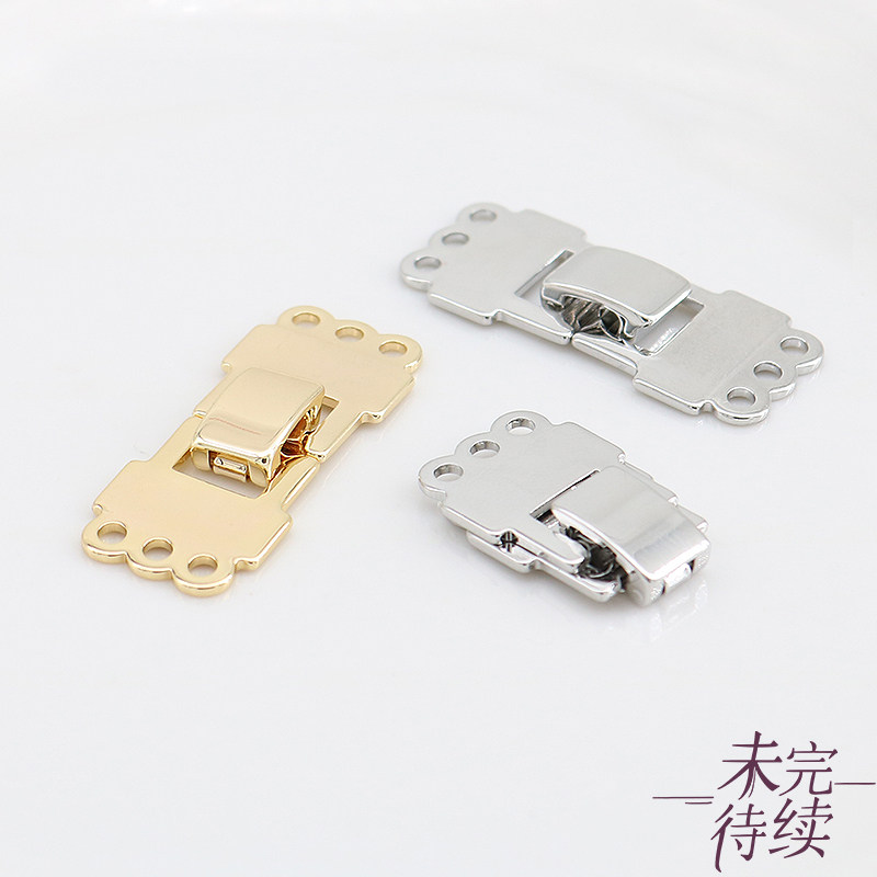 18K包金保色表带式手链项链连接扣三排收尾扣diy串珠饰品材料配件