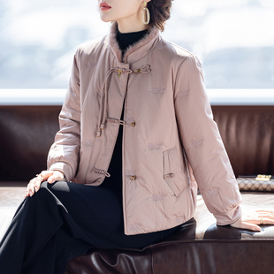 新中式妈妈羽绒服冬季洋气时尚衣服2025新款中老年人女士冬天外套