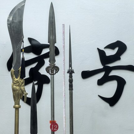 红缨枪扎枪头霸王枪锻打一体破甲枪冷兵器武术道具户外宝剑未开刃