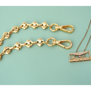 钢包链子金色包链条配件小包链条女肩带替换单买可拆卸个性 咖啡豆