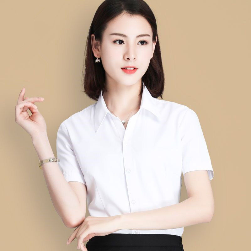 韩版白衬衫春款上衣女短袖OL职业正装夏装衬衫工装工作服长袖衬衣在类目 女装/女士精品, 衬衫中 - 来自Buy2taobao.com提供专业的淘宝代购服务