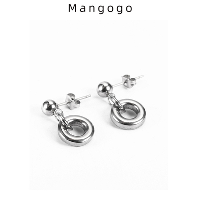 创造101钛钢嘻哈风同款耳环