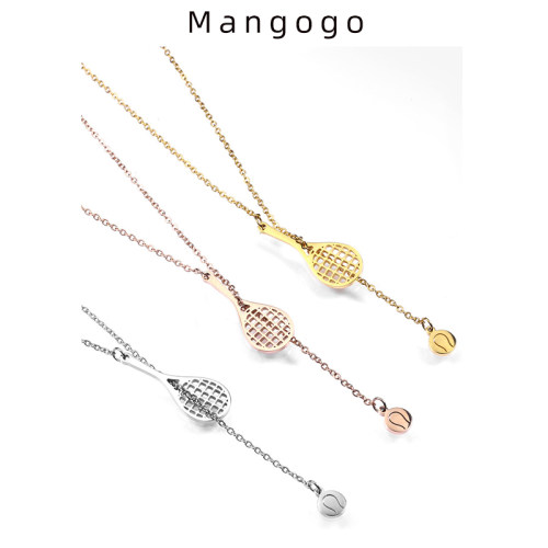 mangogo新款钛钢饰品情侣款长款