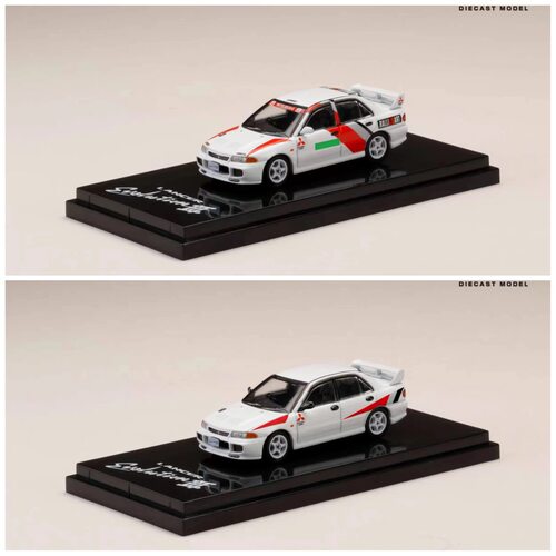 新品 现货1/64 Hobbyjapan三菱EVO 3 代 合金汽车模型 拉力赛涂装