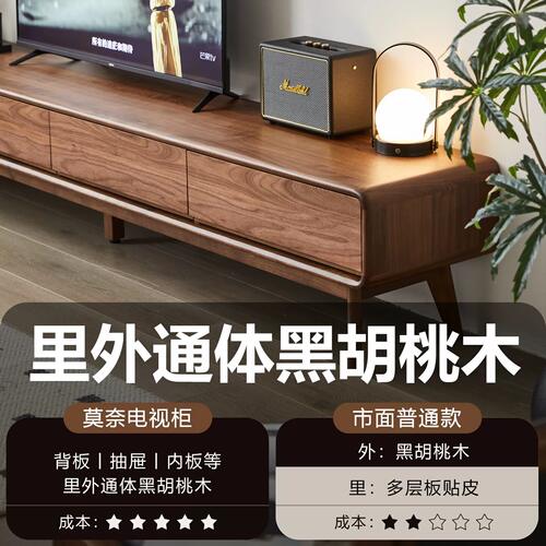 北美黑胡桃木3.6m电视柜