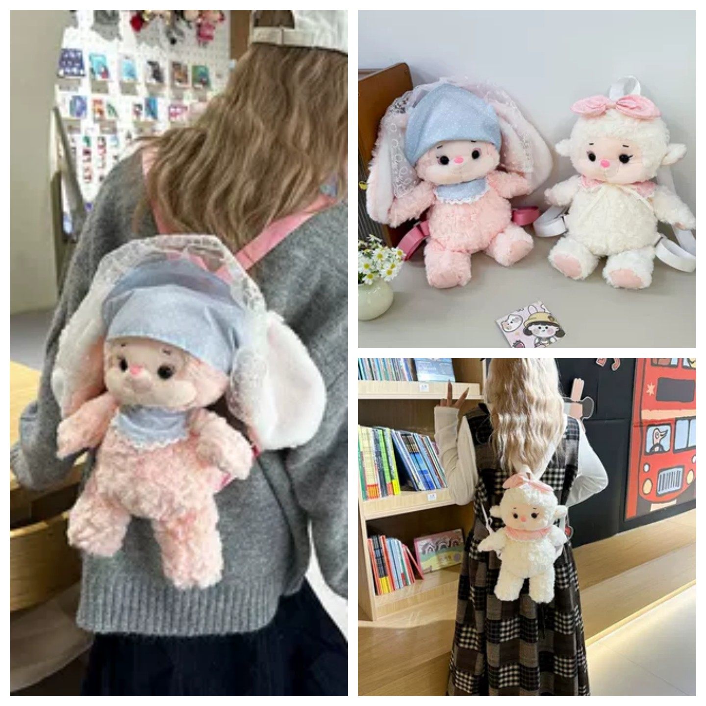 少女外出毛绒双肩包女玩偶小羊创意安抚包冬季治愈可爱高颜值背包,童装/婴儿装/亲子装,儿童双肩包,淘宝优惠券,粉丝福利购,淘宝优惠卷