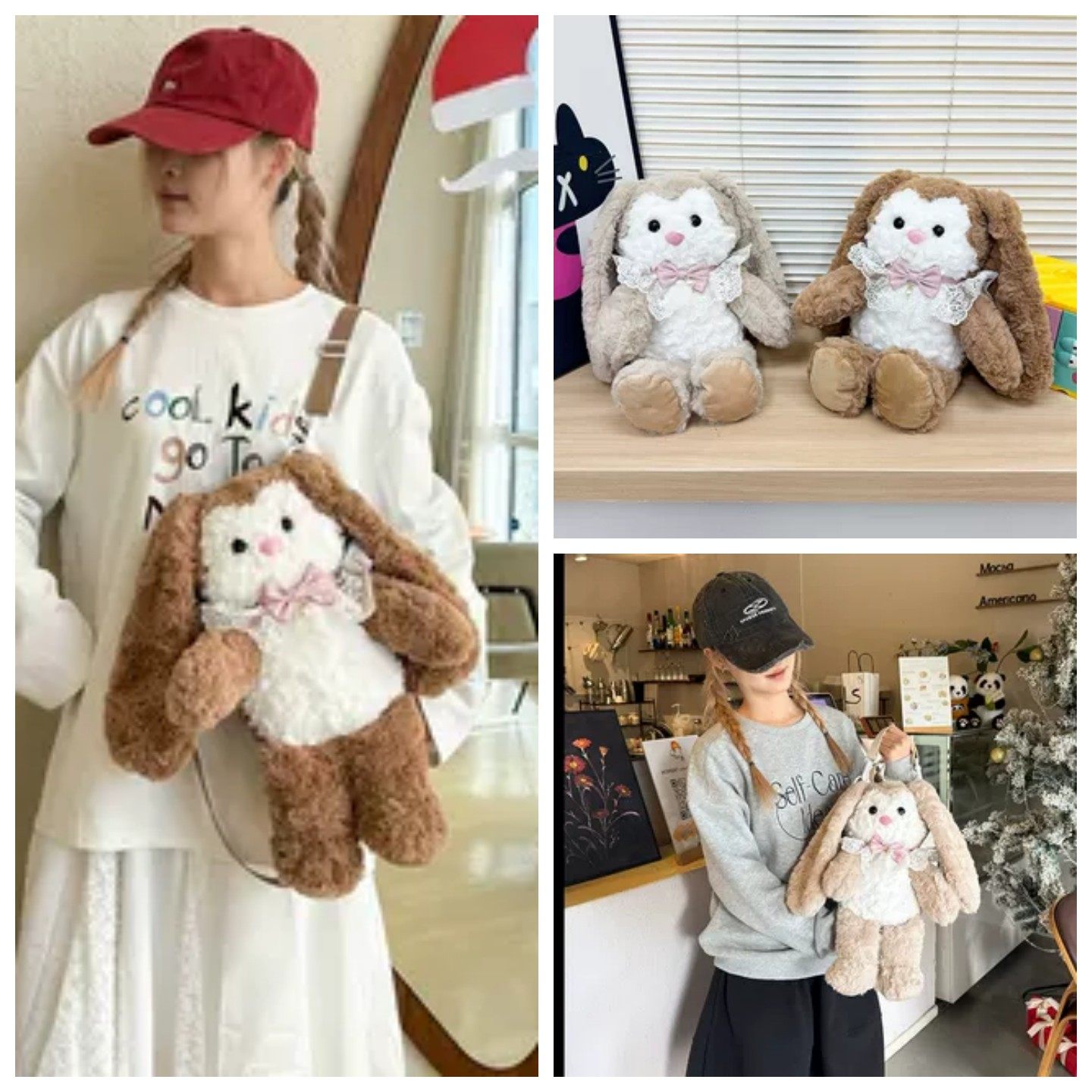 女生外出双肩包可爱多巴胺高颜值安抚小女孩背包冬季长耳朵毛绒包,童装/婴儿装/亲子装,儿童双肩包,淘宝优惠券,粉丝福利购,淘宝优惠卷