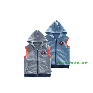 非常小鱼2018秋款童装28518男童针织带帽毛圈马甲100-140满百包邮