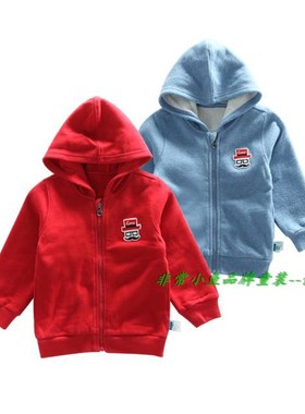 非常小鱼2018秋装童装28516男童单层起绒针织外套90-130满百包邮