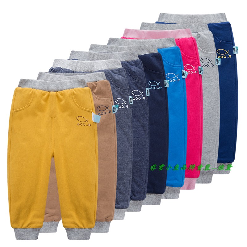 非常小鱼童装针织棉裤