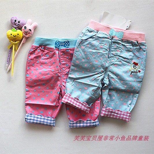 女童纯棉梭织中裤