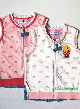 非常小鱼25191女童2015春装纯棉针织薄款马甲背心童装90-120