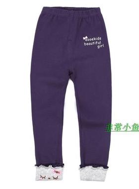 非常小鱼2017秋款童装37699女童针织长裤打底裤100-140满百包邮